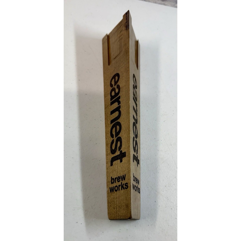 Earnest Brew Works Beer Tap Handle Keg Wood 12" Bar Draft